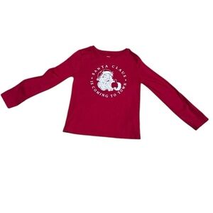 Kids Santa Clause is coming to town t shirt by Holiday Time. Size XS 4/5 k226